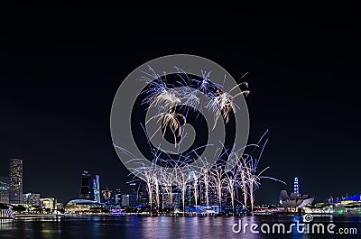 Singapore National Day`s Firework Editorial Stock Photo